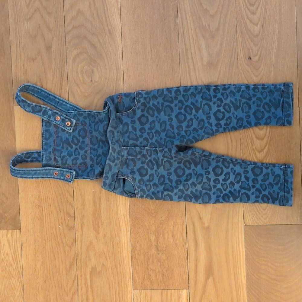 Little Marc Jacobs Cheetah Print Blue Overalls